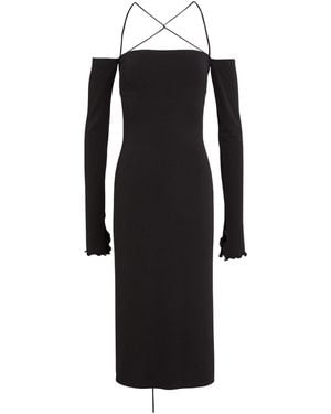 ANDAMANE Midi Dress Polyester, Elastane - Black