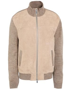 THE JACK AND JACKIE LEATHERS Jacket Leather, Viscose - Natural