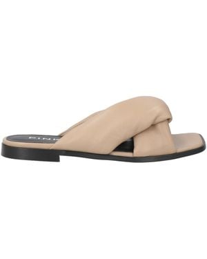 Pinko Khaki Sandals Soft Leather - Natural