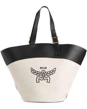 MCM Shoulder Bag Leather, Textile Fibers - Black