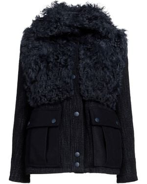Jacob Cohen Midnight Jacket Cotton, Virgin Wool, Ovine Leather - Blue