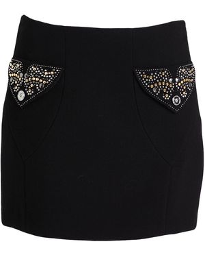 Versace Mini Skirt Virgin Wool - Black