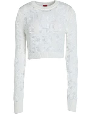 HUGO Ivory Jumper Cotton, Polyamide - White