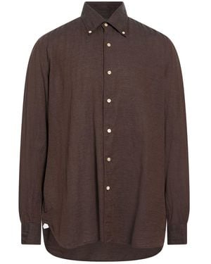 Luigi Borrelli Napoli Dark Shirt Cotton, Cashmere - Brown