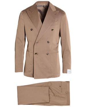 Caruso Suit Cotton, Wool, Silk - Brown