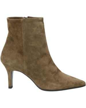 Thea Mika Military Ankle Boots Leather - Brown