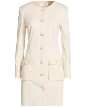 SIMONA CORSELLINI Ivory Mini Dress Viscose, Polyamide, Elastane - Natural