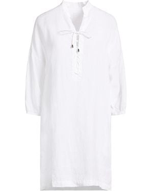 120% Lino Mini Dress Linen - White