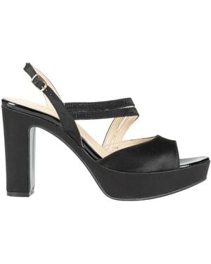 Cinzia Soft Sandals Textile Fibers - Black