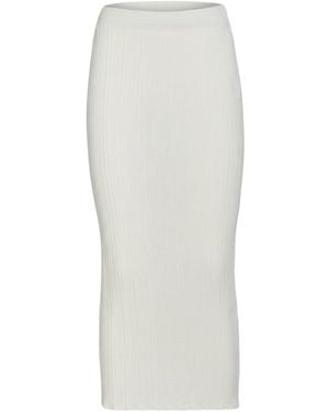 Eleventy Midi Skirt Cotton - White