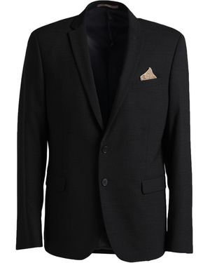 Paoloni Charcoal Blazer Polyester, Wool, Elastane - Black