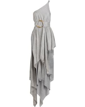 Anthony Vaccarello Mini Dress Silk, Viscose, Polyamide, Elastane, Zamak - White