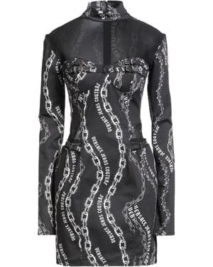 Versace Jeans Couture Mini Dress Cotton, Elastane, Polyamide - Black