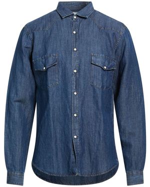 INLINUM Denim Shirt Cotton, Linen - Blue