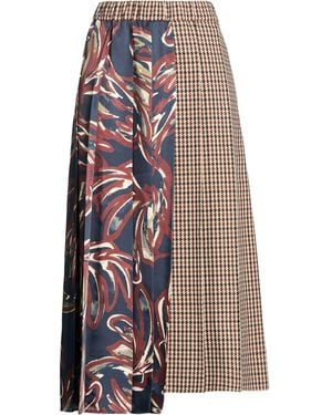 Weekend by Maxmara Dark Midi Skirt Virgin Wool, Cotton, Polyester - Brown