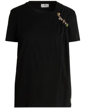 Elisabetta Franchi T-Shirts - Black