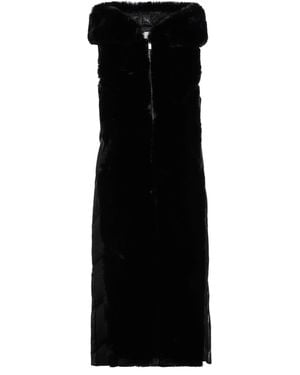 White Wise Shearling- & Kunstfell - Schwarz