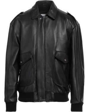 Blusotto Jacket Calfskin, Cotton, Elastane - Black