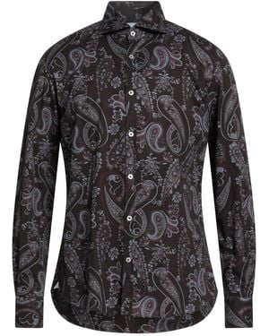 Giannetto Portofino Dark Shirt Cotton - Black