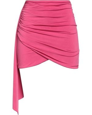 Haveone Fuchsia Mini Skirt Polyester, Elastic Fibers - Pink