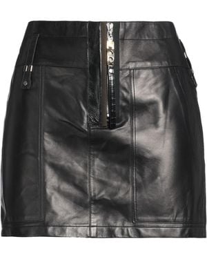 Anthony Vaccarello Mini Skirt Lambskin - Black