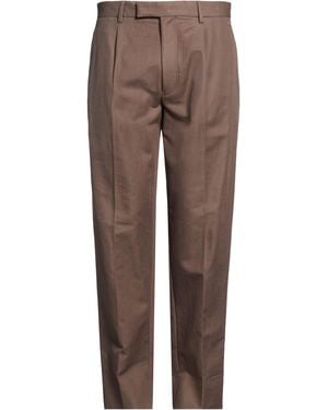 ZEGNA Taupe Trousers Cotton, Linen - Brown