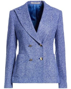 Tagliatore 0205 Blazer Viscose, Cotton, Acrylic, Polyamide, Elastane - Blue