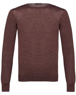 Tagliatore Sweater Virgin Wool, Silk - Brown