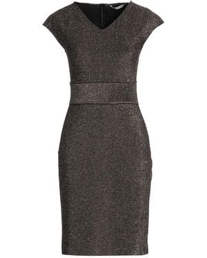 Caliban Mini Dress Polyester, Metallic Fibre, Elastane - Black