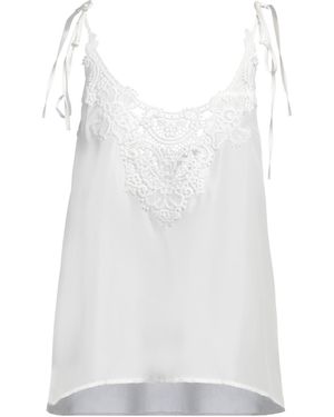 P.A.R.O.S.H. Top Silk, Cotton, Polyester - White