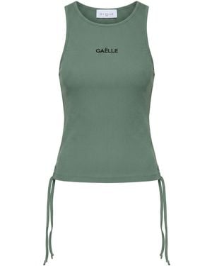 Gaelle Paris Military Tank Top Cotton, Elastane - Green