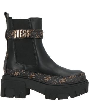 Guess Ankle Boots Leather - Black