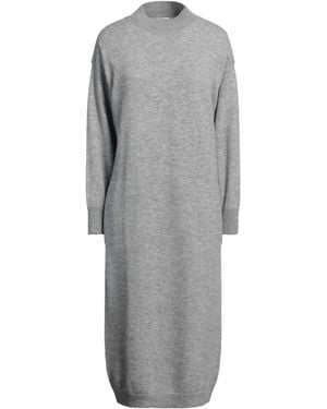 Peserico Light Midi Dress Virgin Wool, Silk, Cashmere, Metallic Fibre, Alpaca Wool - Grey