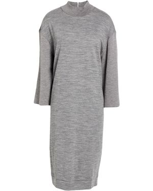 Peserico Midi Dress Virgin Wool, Cotton, Polyamide - Gray