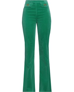 Elisabetta Franchi Emerald Trousers Cotton, Elastane - Green