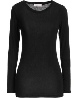 Motel T-Shirt Viscose, Cashmere, Nylon, Elastane - Black