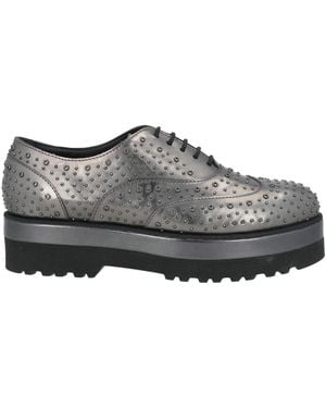 Hogan Lead Lace-Up Shoes Leather - Gray