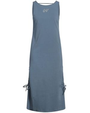 EA7 Slate Midi Dress Cotton, Elastane - Blue