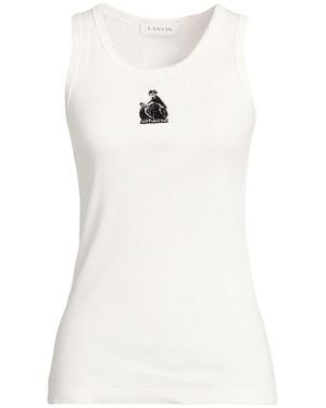 Lanvin Camiseta De Tirantes - Blanco