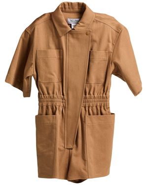 Max Mara Camel Playsuit Cotton - Brown