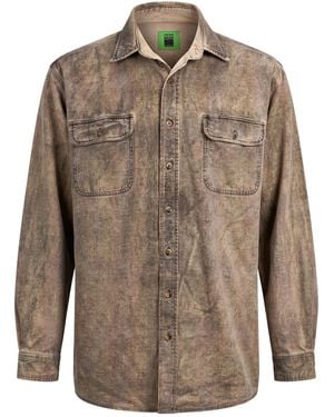 NOTSONORMAL Khaki Denim Shirt Cotton - Brown