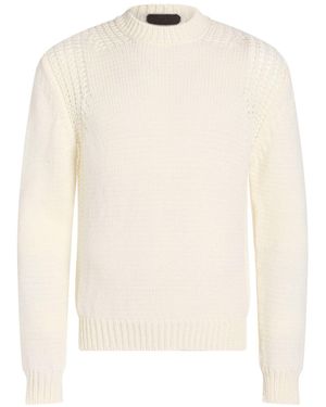 Fabrizio Del Carlo Turtleneck Merino Wool, Mohair Wool - White