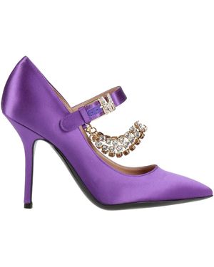 Moschino Court Shoes Textile Fibres - Purple
