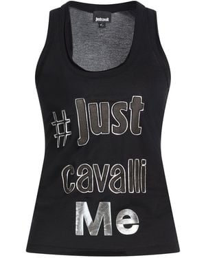 Just Cavalli Tank Top Modal, Polyester, Elastane - Black