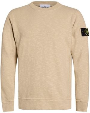 Stone Island Sweatshirt Cotton - Natural
