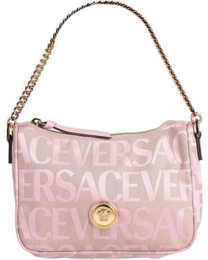 Versace Handbag Polyester, Cotton, Calfskin - Pink