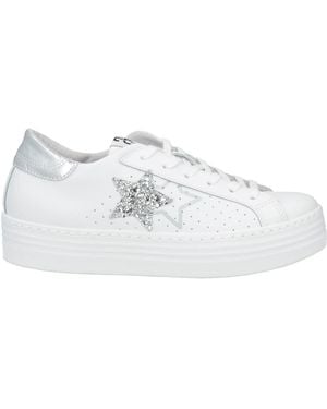 2Star Sneakers Leather, Textile Fibers - White