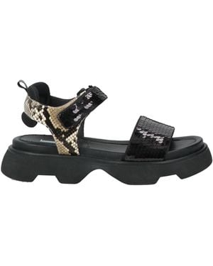 Jeannot Sandals Textile Fibres - Black