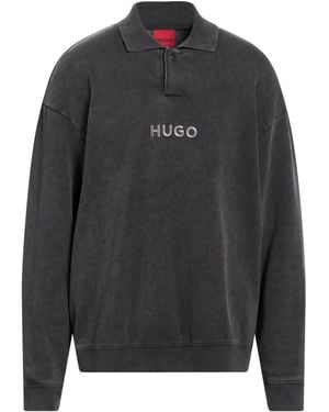 HUGO Charcoal Sweatshirt Cotton, Polyester - Gray