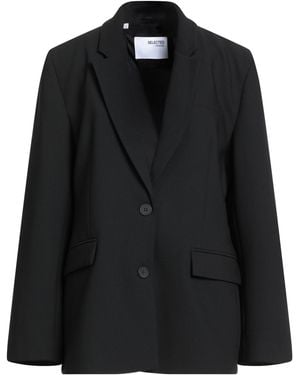 SELECTED Blazer Recycled Polyester, Polyester, Viscose, Elastane - Black